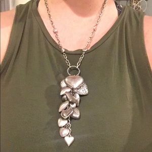 Silver hearts necklace